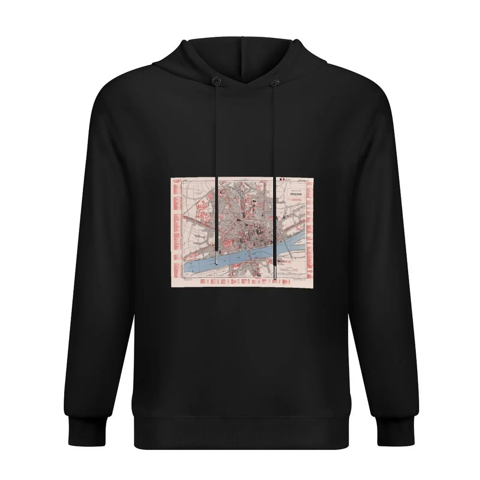 

Vintage Map of Orleans France (1944) Hoodie korean style clothes men's coat men clothing anime clothes mens hoodie