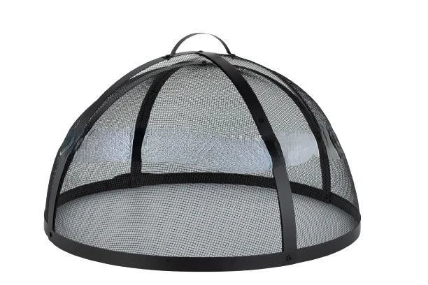 

40-Inch Outdoor Courtyard Movable Fire Screen Barbecue Grill Net Cover Brazier Fire-Resist