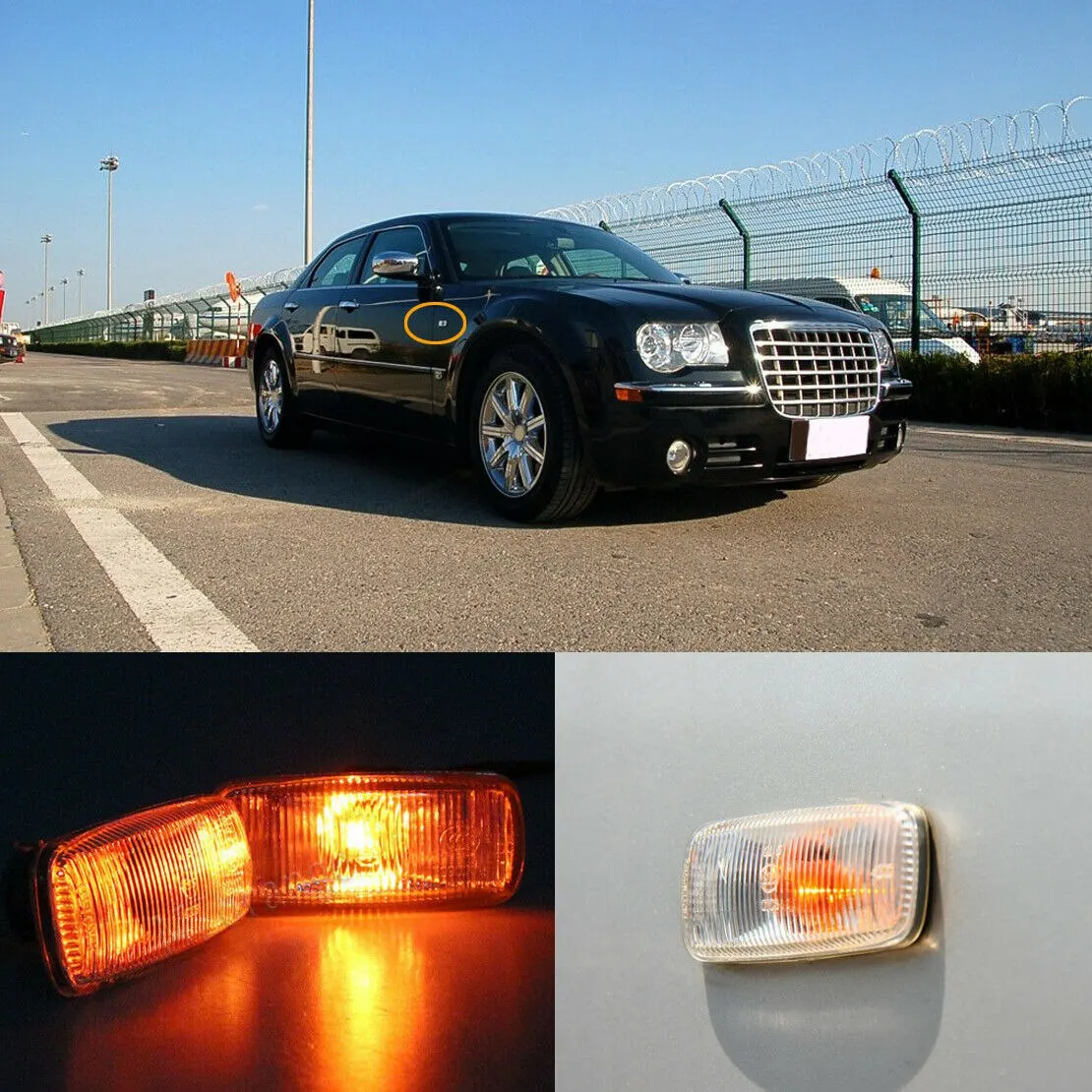 Car Side Marker Light Fender Light Repeater Lamp Indicator for Chrysler Dodge Grand Caravan Jeep Compass 4806224AD