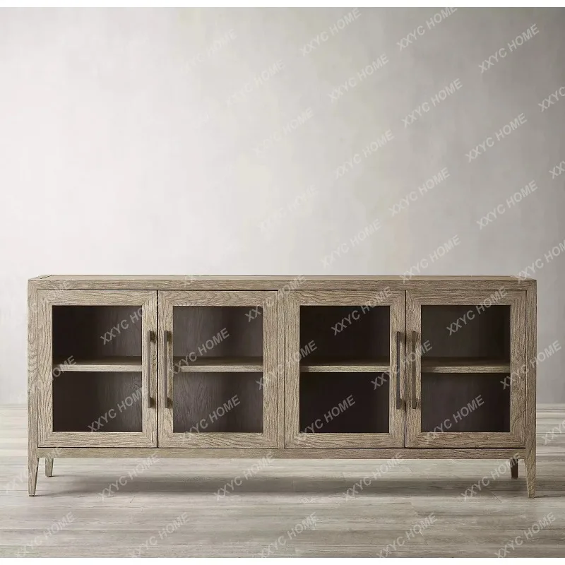 XXModern Minimalist Home Entrance Hall Cabinet Oak Sideboard  Country Vintage Decorative Cabinet