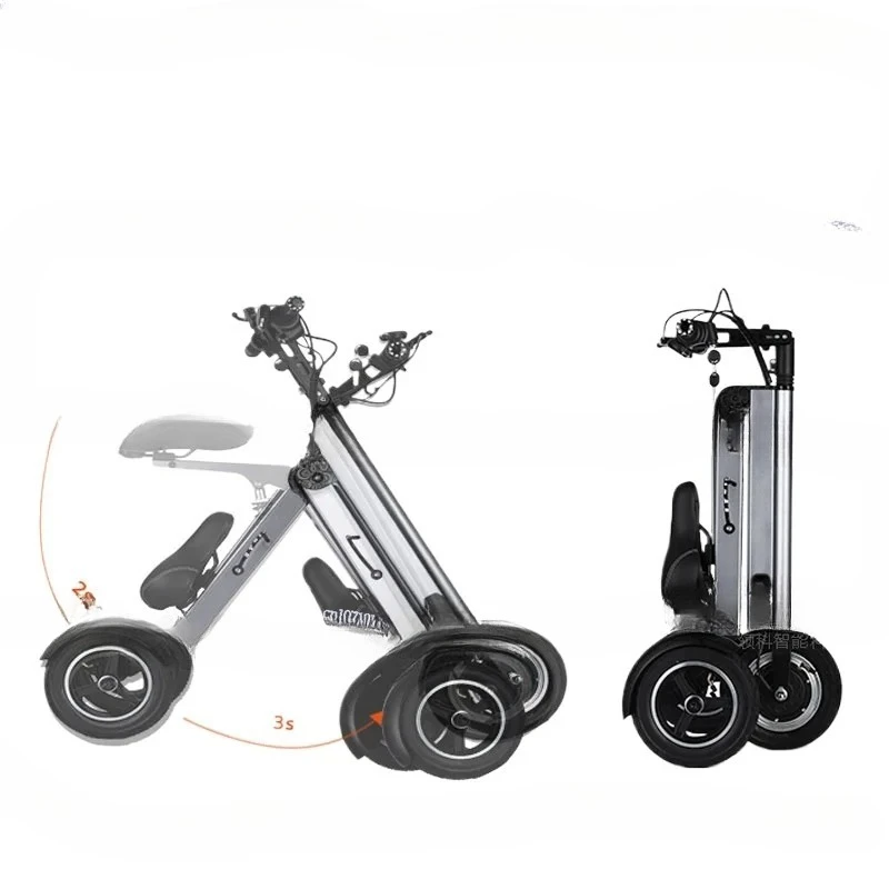 Ultra-light folding electric vehicle, adult lithium battery bicycle, portable