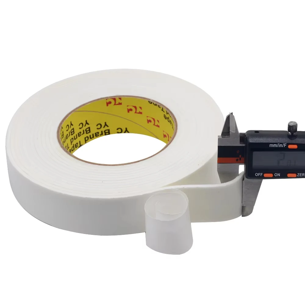 Sponge Double Sided Adhesive Decorative Foam Adhesive Double Sided Tape Adhesive Strong Sticky 50M/Roll Width 50MM
