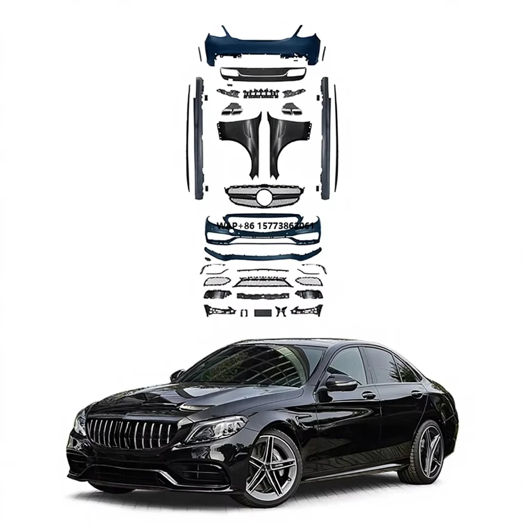 

Комплект для переоборудования C63 для Mercedes-Benz C-класса W205 (2015-2019) с передним и задним бамперами, боковыми порогами и железными крыльями