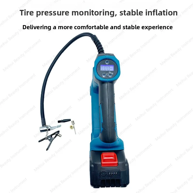Rechargeable Pump Lithium Battery Tire Pressure Shows That The Performance of The Air Pump Is Stable