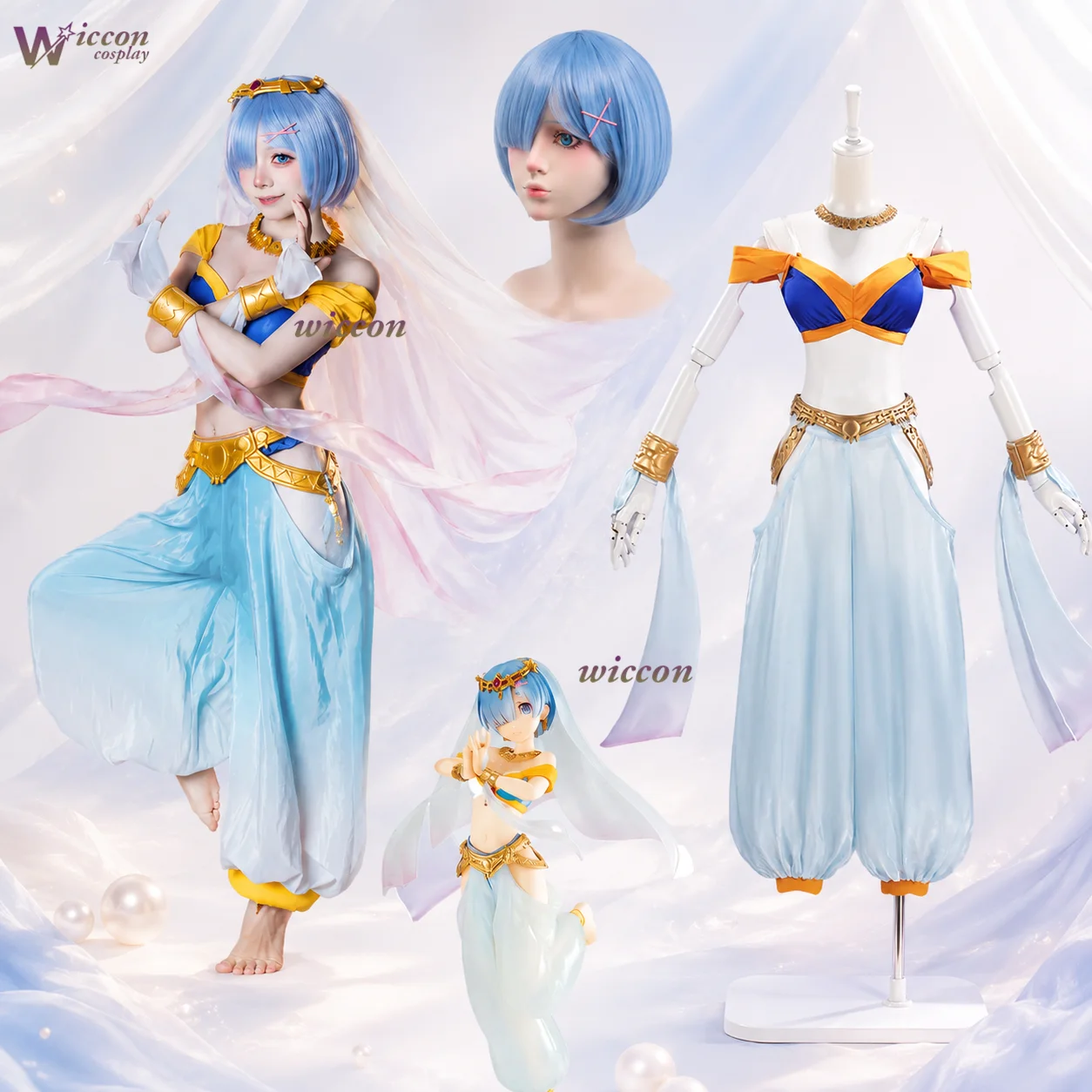 Re Zero Rem Wig - Cos Room Re:Zero Rem Cosplay Dienstmädchenkleid