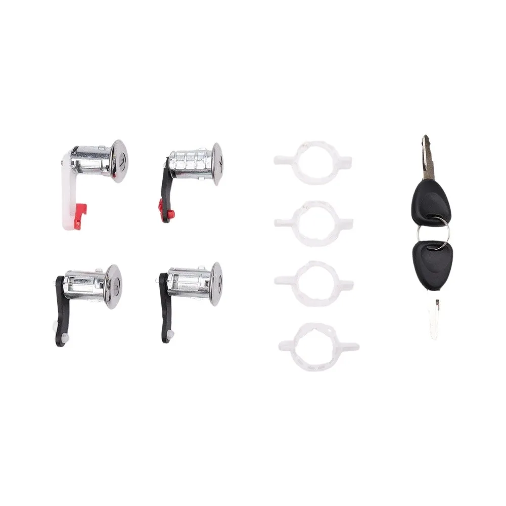 4 x Lock Cylinders and 2 x For keys for Renault Master II For Opel Movano A 1998-2010 Aluminum Alloy OEM Part 7701470952