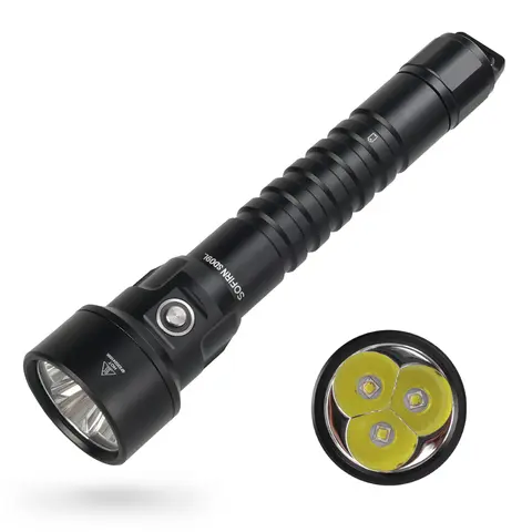 New Sofirn Diving Light SD09L SST40 LED Flashlight 6800lm 21700 USB Rechargeable Underwater Waterproof Torch