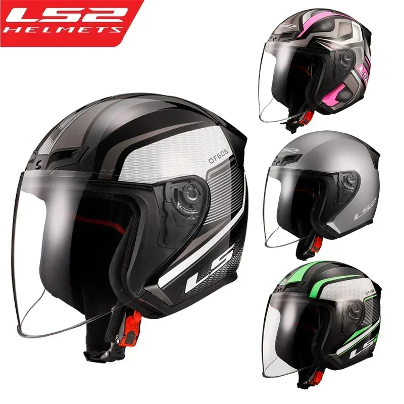 

LS2 OF608 Motorcycle Half Helmet Light and Breathable Moto Racing Motobike Capacete Street Racing Helmets Unisex for All Seasons