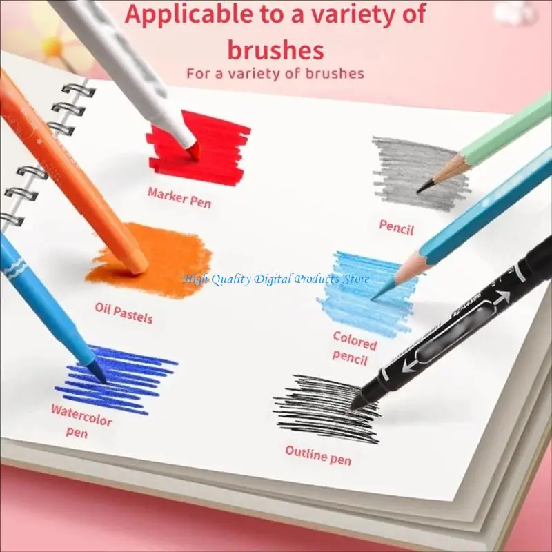 U2JE 4Pcs Kids Drawing Book Twin Coil Binding Sketching Pad with Sticker for Toddler