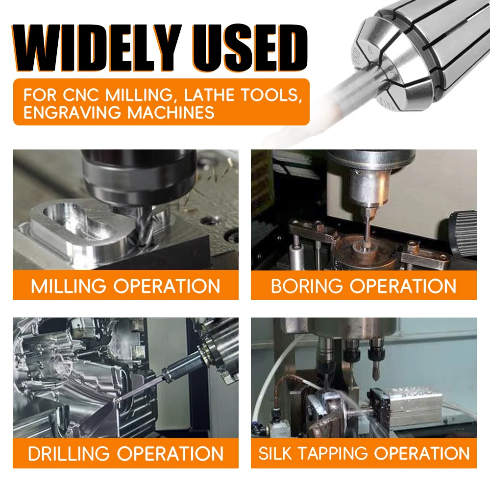 ER 32 Set Of Spring Chuck High-Precision 9pcs Machining CNC Woodworking Lathe Suitable For Workshop Enthusiasts To Replace Parts