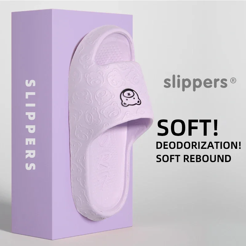 2025 neue Badezimmer Mädchen Indoor Hause Hausschuhe Frau Nicht-slip Hausschuhe Weibliche Äußere Tragen Sandalen Weibliche Winter Eva Innen haus