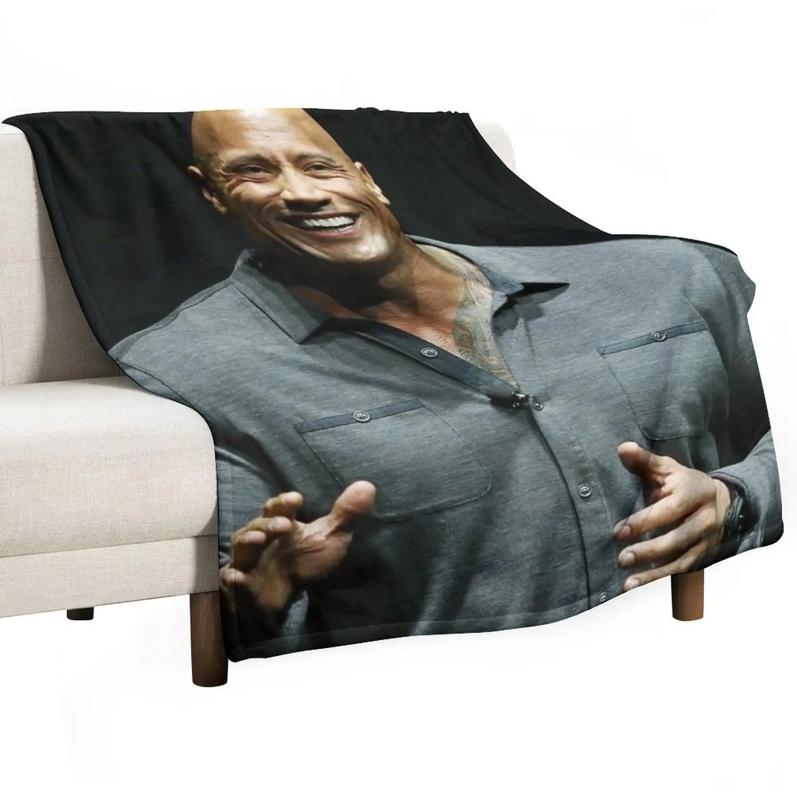 

Dwayne Johnson The rock Throw Blanket Soft Plaid christmas decoration Thins Extra Large Throw Blankets