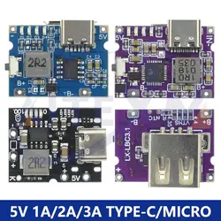 5V /1A/2A/3.1A USB TYPE-C/Micro USB Boost Step Up Power Module Lithium LiPo Battery Charger Protection Board  for DIY Charger