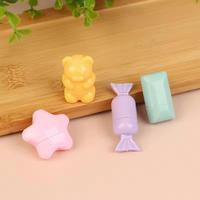 1pcs Mini Silicone Lip Brush Jelly Round Head Portable Cover Blusher Powder Pulp Concealer With Finger Lipstick Brush