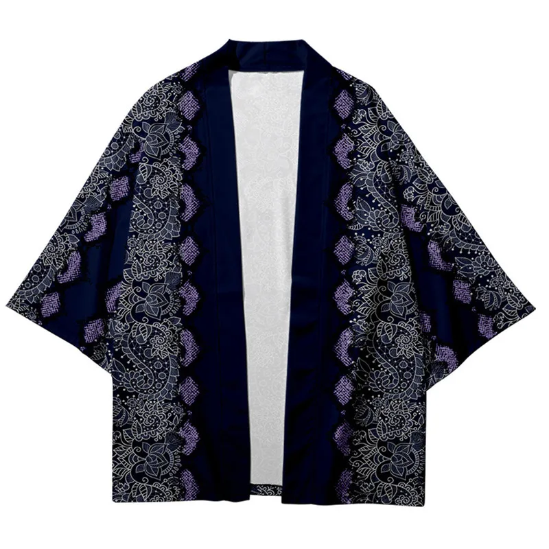 Retro Ethnic Pattern Summer Loose Japanese Fashion Kimono Harajuku Streetwear Cardigan Robe Women Men Haori Top Yukata