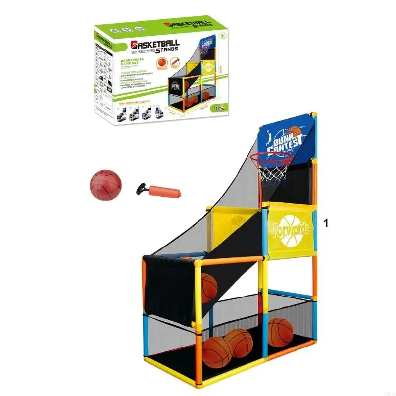 

Kids Arcades Basketball hoops Indoor Outdoor Adjustable Basketball hoops Toy Single Shot Basketball Game Set Enduring 69HD