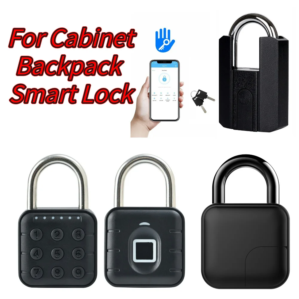 TTLOCK APP Fingerprint Padlock Keyless Smart Padlock IP67 Waterproof Type-C Rechargeable Bluetooth-compatible for Home Dormitory