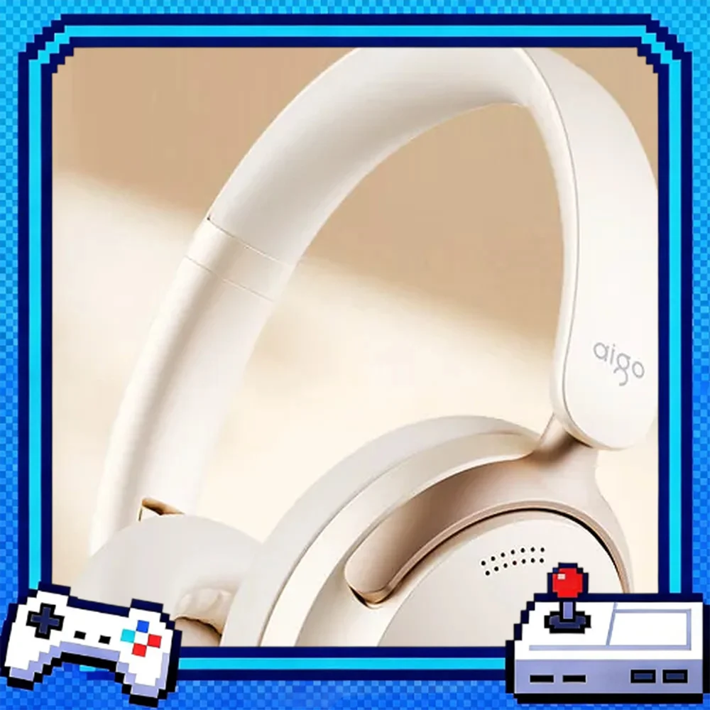 Aigo WE500 Bluetooth Over-Ear Headphones ANC ENC Noise Cancelling 80H Battery Wireless Headset For Gifts