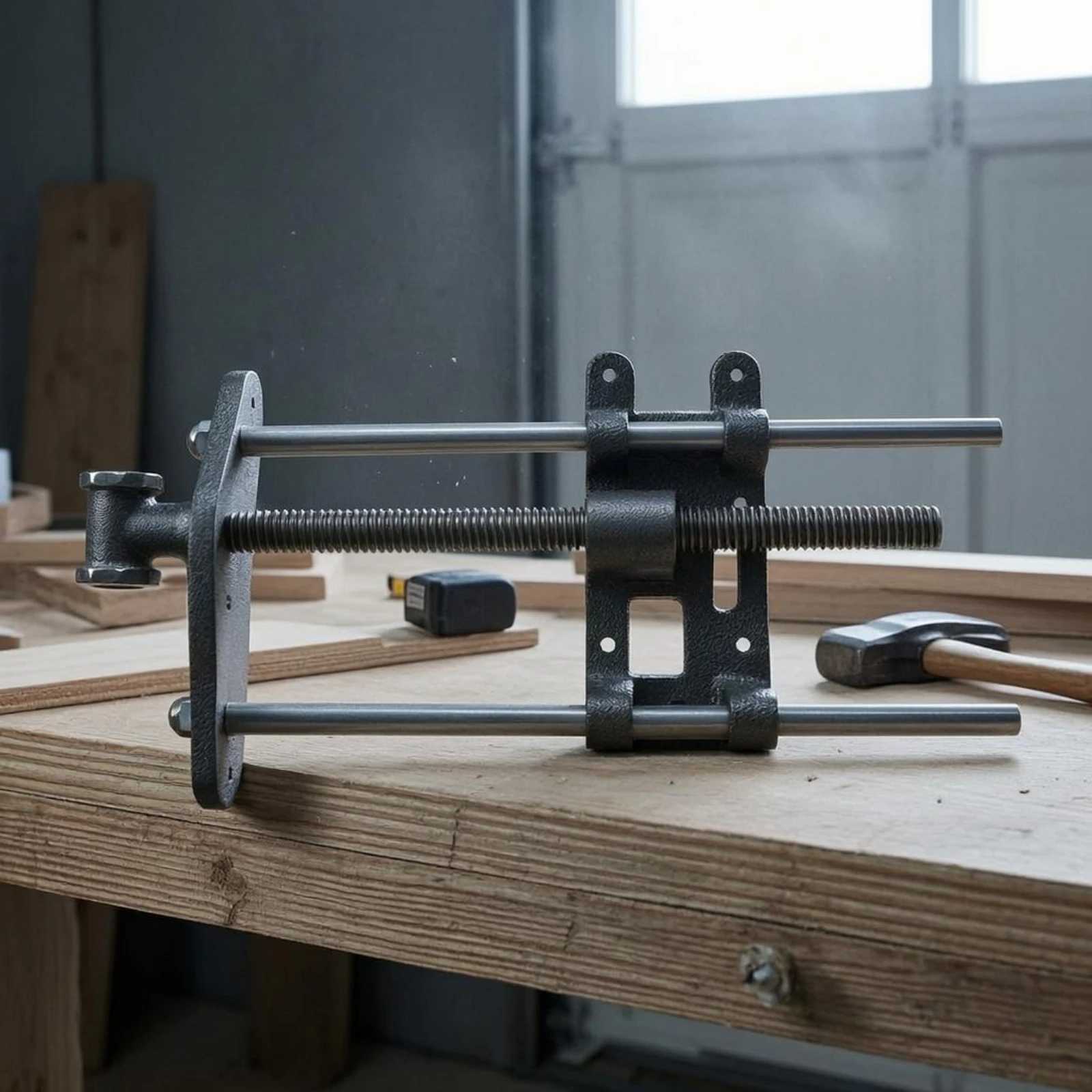 مشبك طاولة نجارة فولاذي ببرغي - مراجعة Woodworking Vise For Workbench وسعره