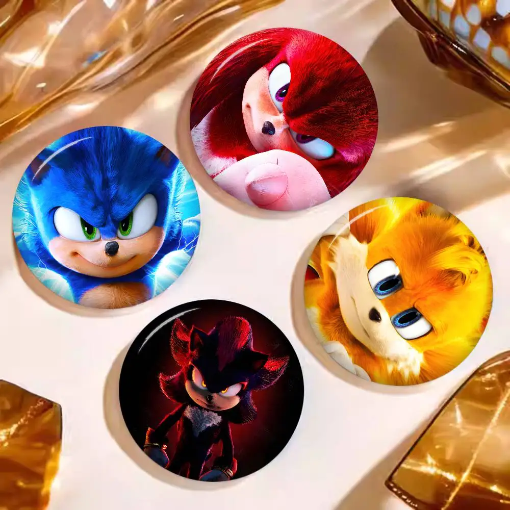 Cartoon Game S-Sonic-C R-Rumble-E Tinplate Soft Button Pin Brooch Metal Badge Custom Jewelry Accessories Hat Bag Lapel