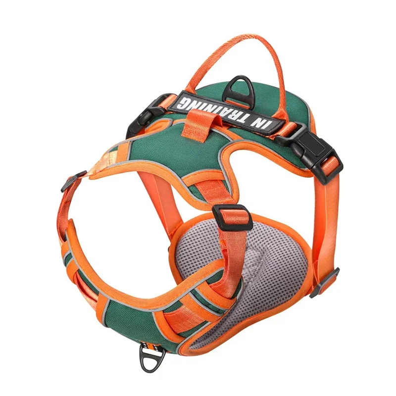 Reflective Nylon Dog Harness Vest Breathable Adjustable Pet Vest_voghion.com