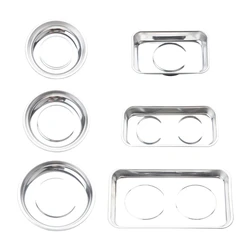 Durability Stainless Steel Magnetic Parts Tray Prevent Missing Parts and Damage with Soft Rubber Cover Anti Lost Holder