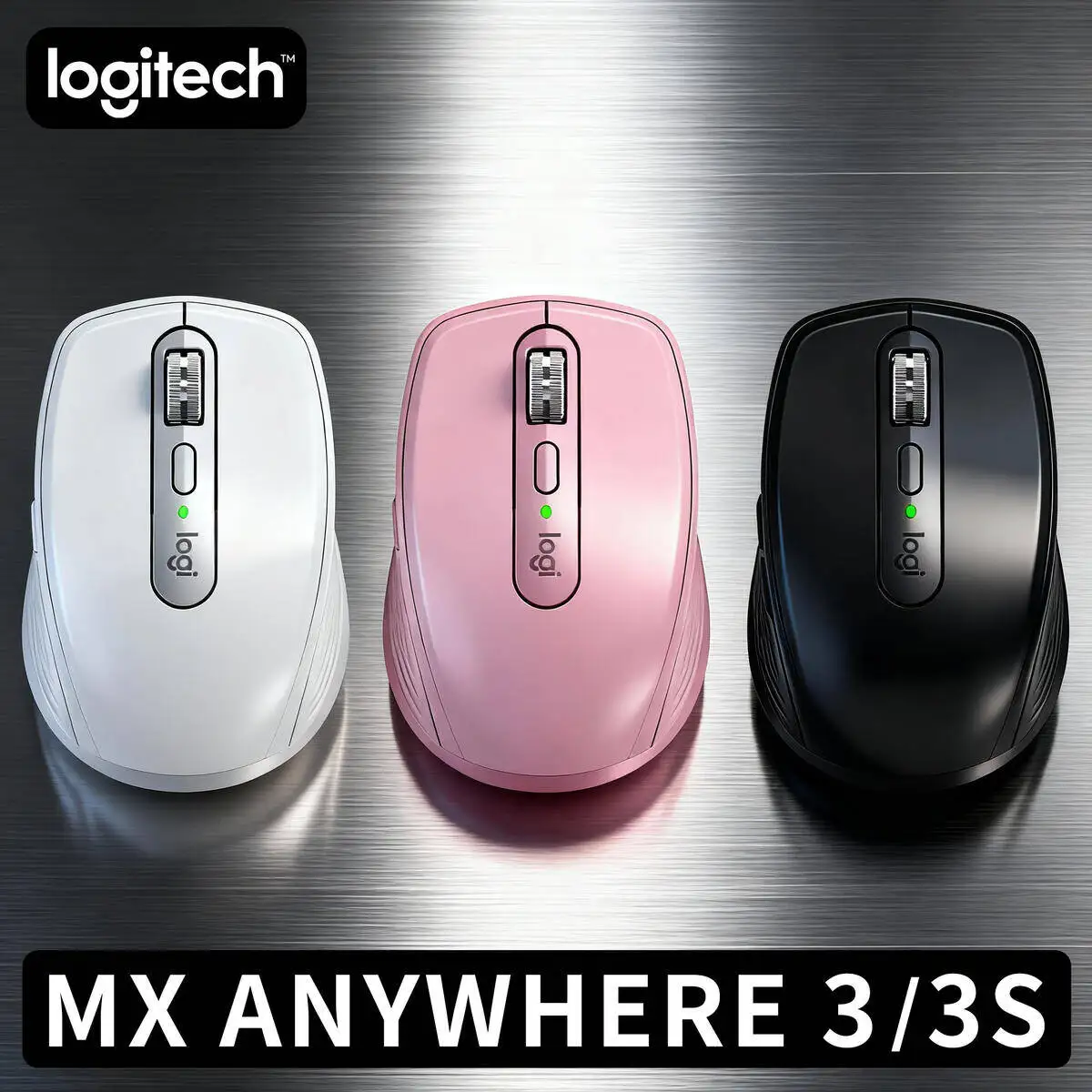 

Logitech MX Anywhere 3S Ergonomic Mouse Bluetooth Fast Scrolling Silent Clicks Rechargeable for Office Travel