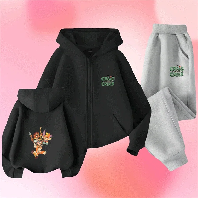 

Popular Craig Tucker Boys Girls Zip Up Hoodie Set Cute Cartoon Print Windproof Warm Autumn Winter Stylish