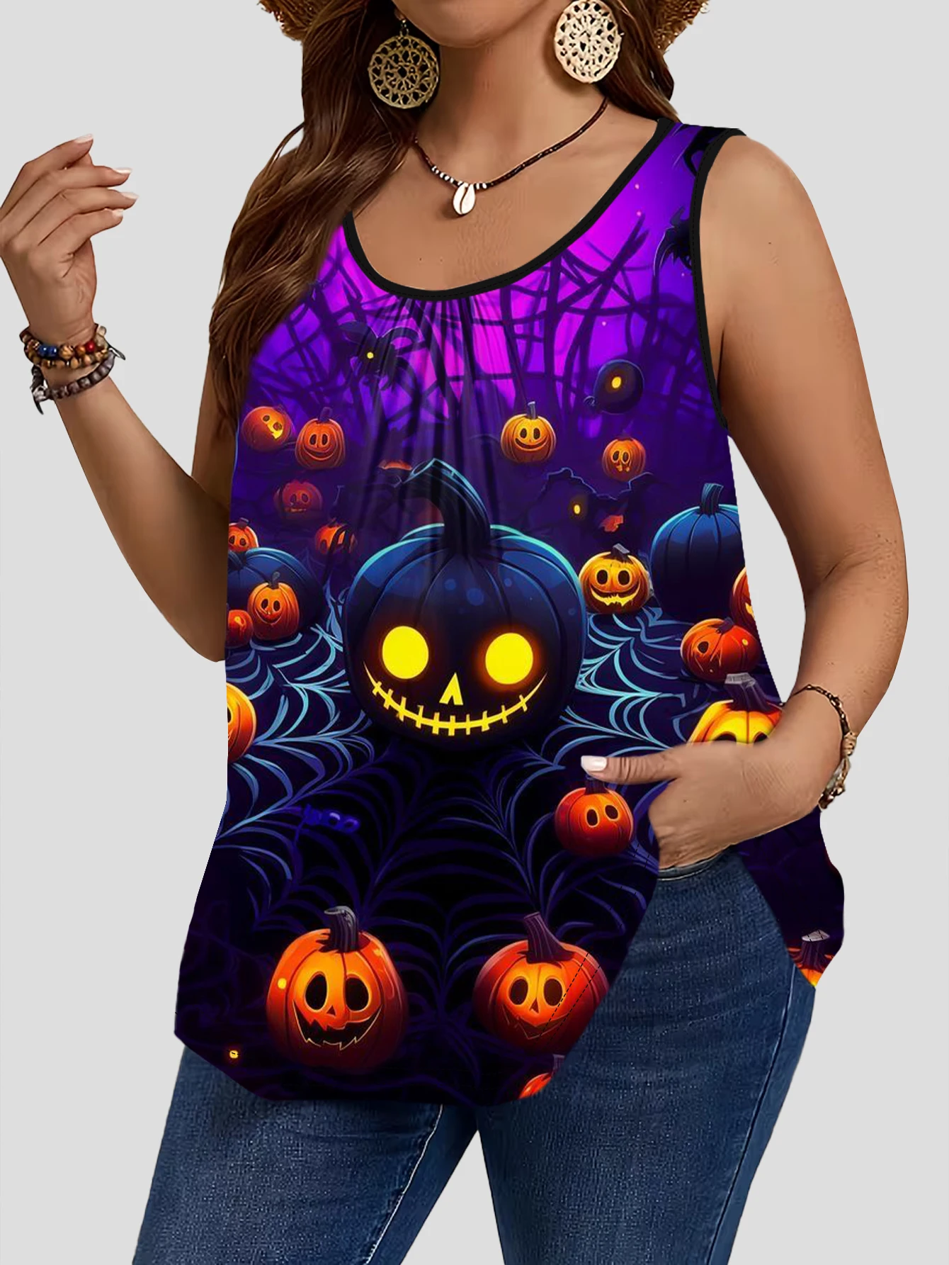 3-teiliges Set aus Plus-Size-D – Pumpkin Lantern Halloween Bewertung und Preis