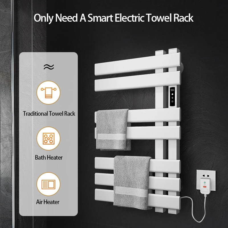 Bathroom Electric Towel Rail.Smart Towel Dryer.Bath Towel Radiator. Wifi Control Heated Towel Rack. Wall Mounted Towel Warmer.