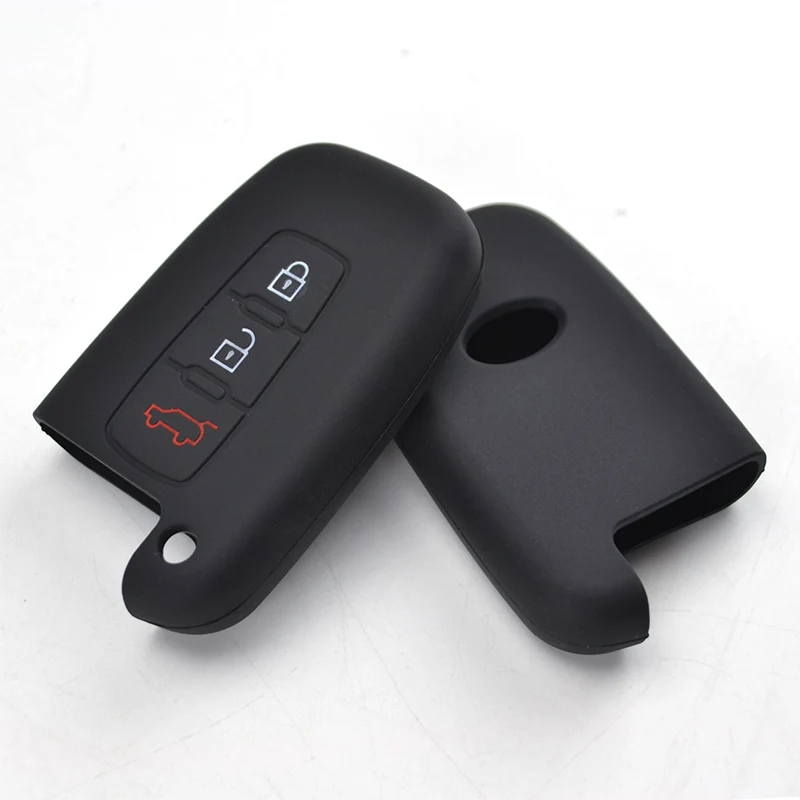 3 Button Silicone Remote Key Cover Case Fob For Hyundai Equus Genesis Veloster for KIA Sportage Optima Soul Azera Sorento