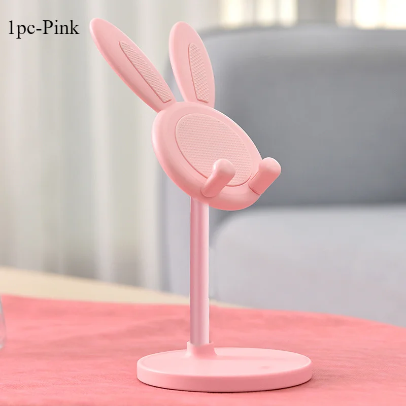 De schattige konijn mobiele telefoonstandaard desktop kan de desktop telefoonaccessoires telefoonstandaard telefoongreep optillen en aanpassen - afbeelding 1