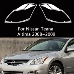 Soczewki reflektorów dla Nissan Teana Altima 2008 ~ 2009 osłona reflektora światła samochodowe szyby wymienne soczewki projektora samochodowe