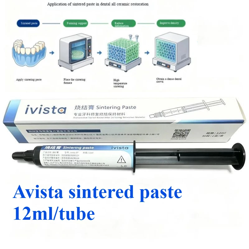Dental sintering paste fixing adhesive porcelain fused metal furnace veneer high embedded all ceramic crown bridge fixation