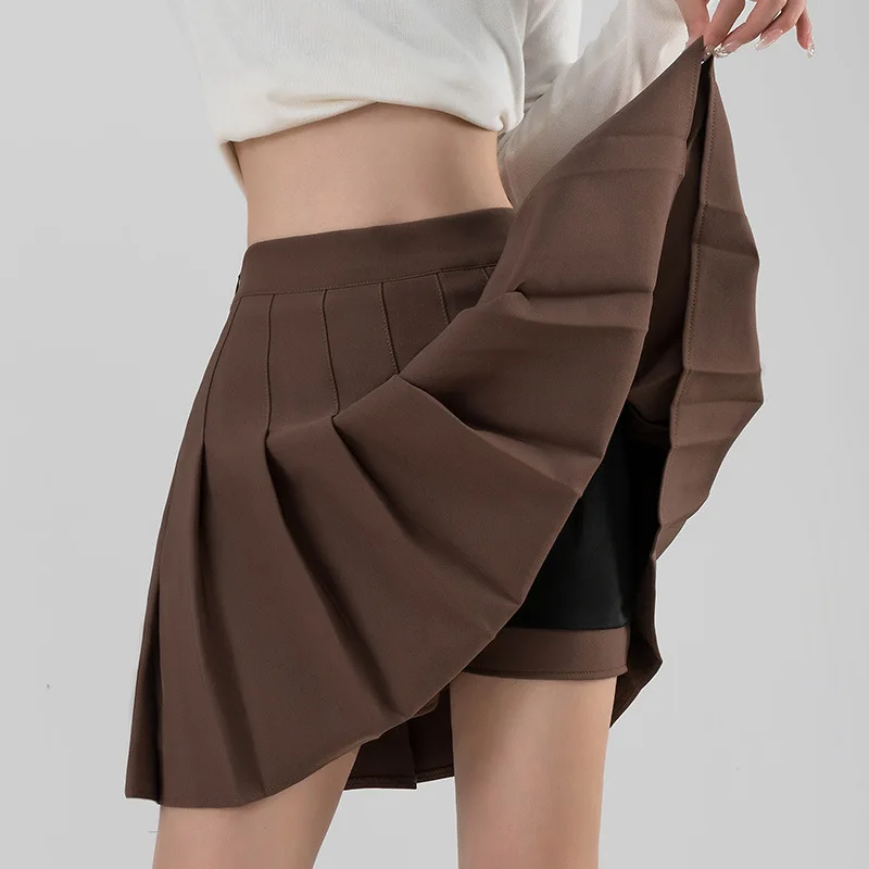 JulyPalette XS-3XL A-line Mini Skirts Fashion High Waist Preppy Style Women Pleated Skirts Spring Summer Female Y2K Shorts Skirt
