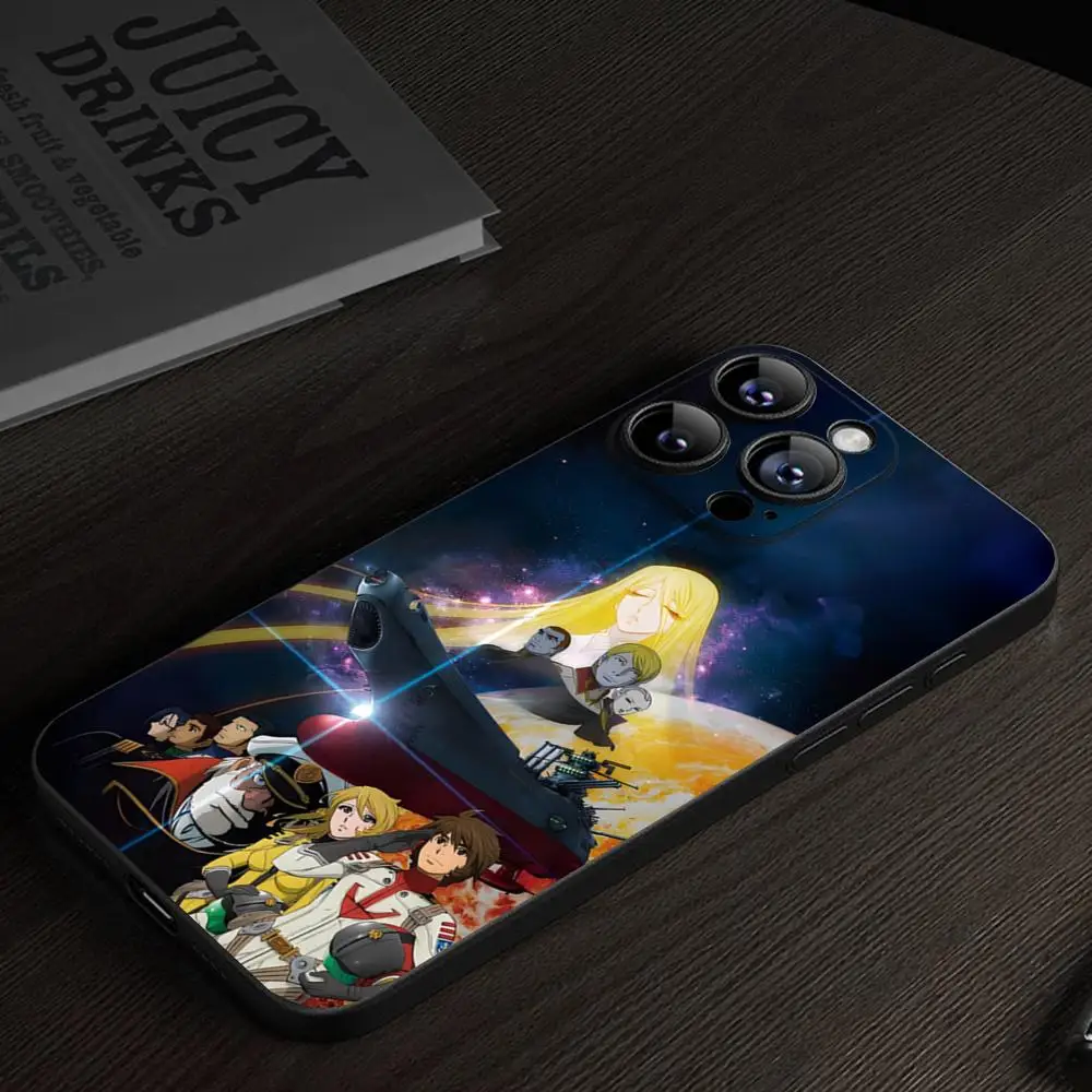 MINISO-Phone case Space Battleship Yamato For IPhone 15 16 13 Pro Max 14 12 11 Xr X 8 7 6 Plus Luxury Back Cover