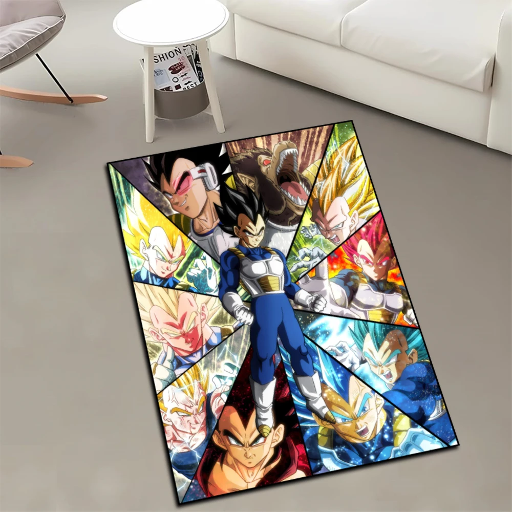 Area Rugs Anime Dragon Ball Z Vegeta Different Forms Popular Style Custom Rug Handmade Carpet for Home Decor