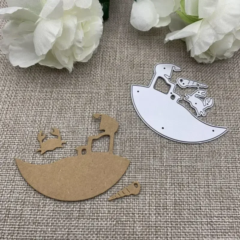 

Seaside round frame Metal Cutting Dies For DIY Scrapbooking Decorative Embossing Handcraft Die Cutting Template Mold