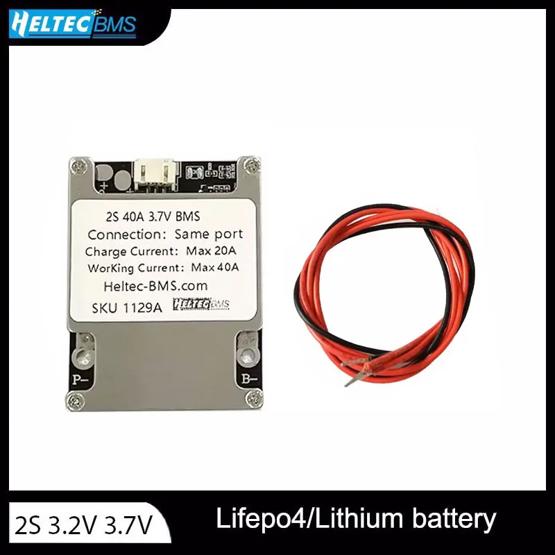 2S 40A BMS balanceado 7.4V li-ion NCM BMS/3.2v lifepo4 placa de proteção de bateria de fosfato de ferro e lítio