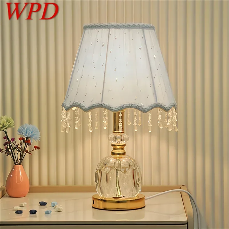 

WPD Contemporary Crystal Table Lamp LED Fashion Luxury Living Room Bedroom Study Children's room Villa Hotel Home Light