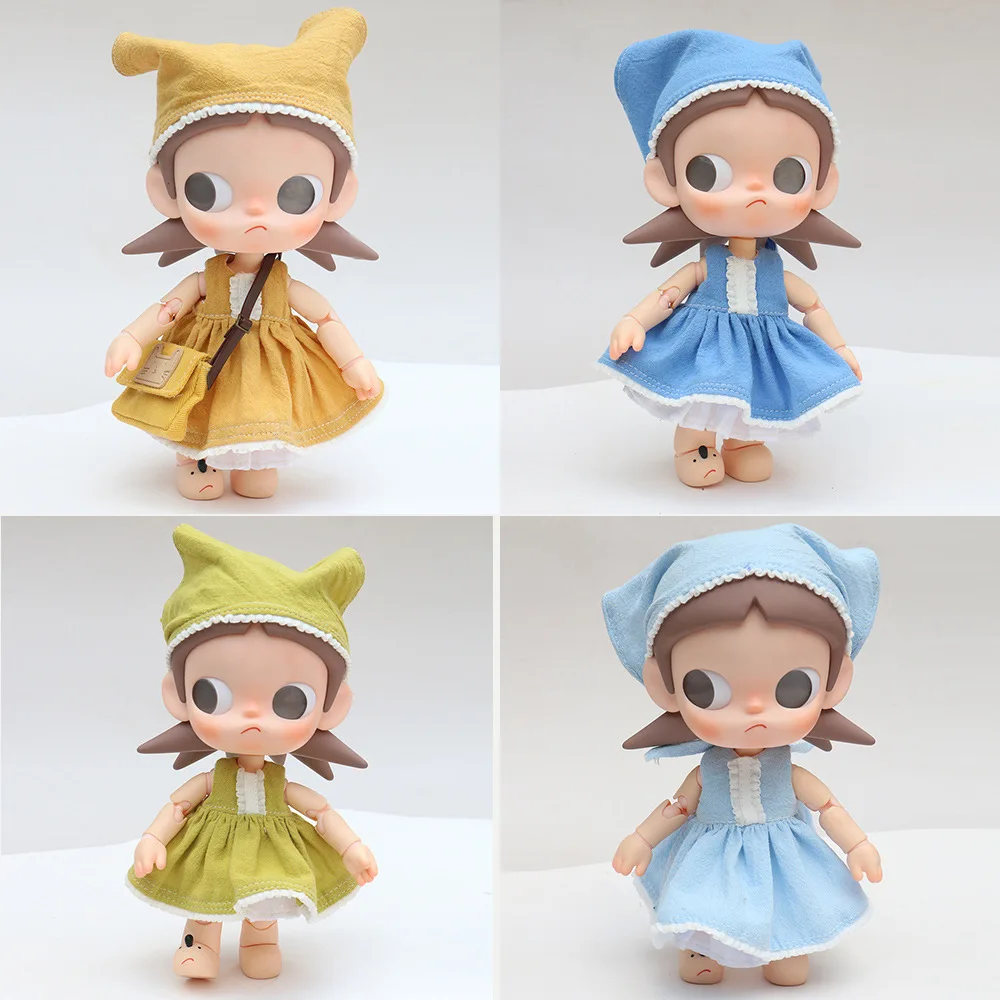 

New Hot-selling Zsiga Dress Simplicity and Versatile Solid Color Dress Turban Suit Personalized Creative Doll Clothes