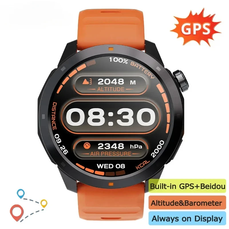 

Relojes Smart Watch GPS Track Routs Sports Smart Watch 1.43 Amoled Screen 3ATM Waterproof Watch Bluetooth Call Altitude Compass