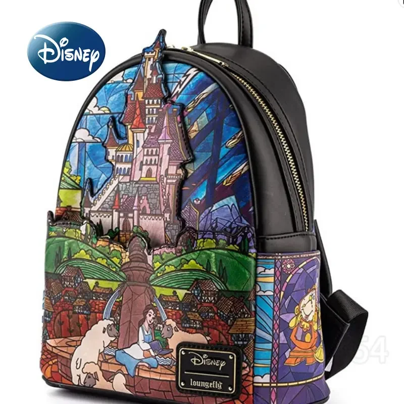 

Disney Beauty and Beast Original New Women's Backpack Luxury Brand Fashion Mini Women's Backpack Cartoon Cute Girl School Bag