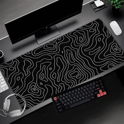 Strata Liquid Mousepad Black Minimalista Extra Large Deskpad Custom Desk Mat 1200x600 Topographic Offices Accessories 1000x500mm