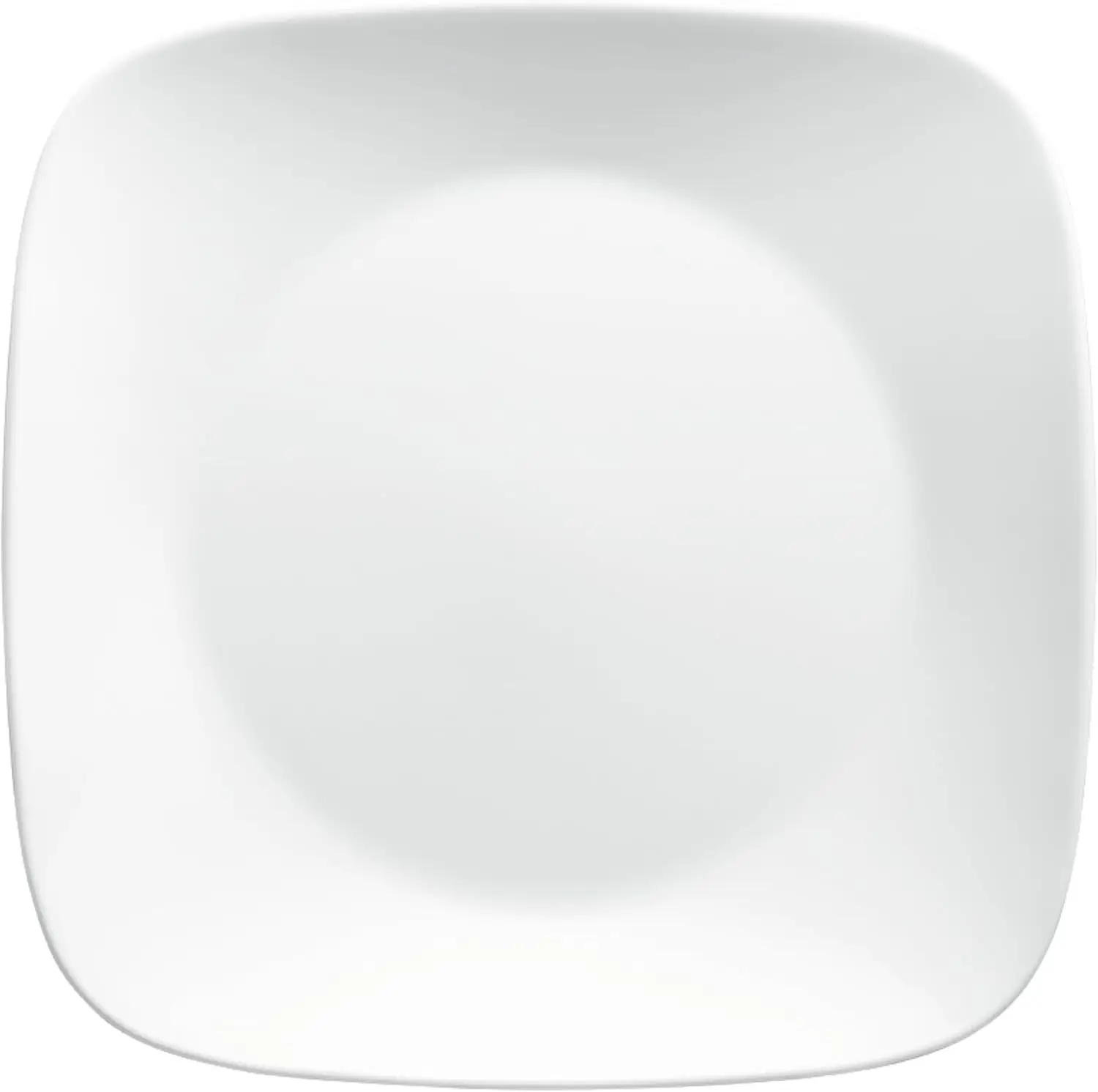 طقم أطباق سلطة فيتريل مكون من 6 قطع، زجاج ثلاثي الطبقات ومقاوم للرقاقة، أطباق مربعة خفيفة الوزن مقاس 9 بوصات، أبيض