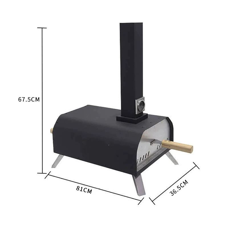 11/12/13inch Outdoor Oven Charcoal Fired Maker Portable Outside Stainless Steel Grill&Pizza Waterproof for Backyard Camping - view 3