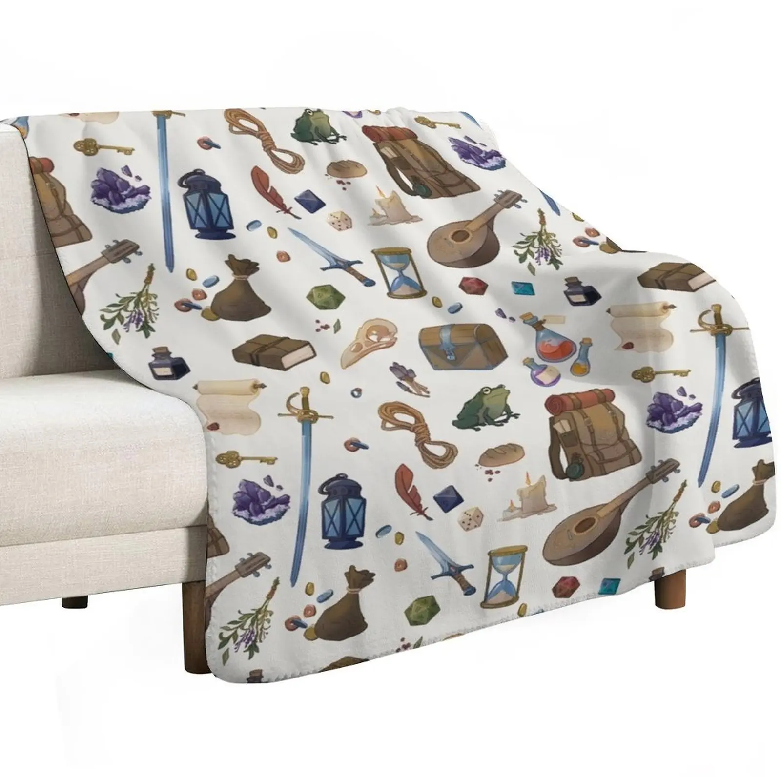 Fantasy Inventory Throw Blanket Beautifuls Soft Big Hair Plaid Comforter Bed Fashionable Blankets