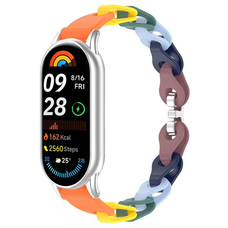 Holle Siliconen Band Voor Xiaomi Mi Band 10 9 8 Officiële Stijl Repalcement Horlogeband Armband voor Xiaomi Mi Band 8 9 10 Band