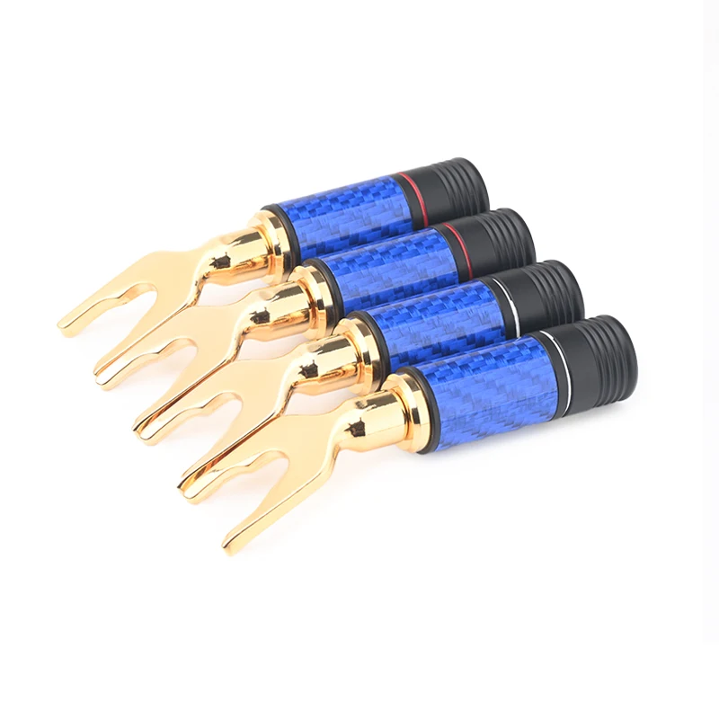 

4 шт., Hi-Fi Y-образный штекер, высококачественный разъем типа «банан» Y для DIY, Hi-Fi аудиокабель динамика, Y-разъем