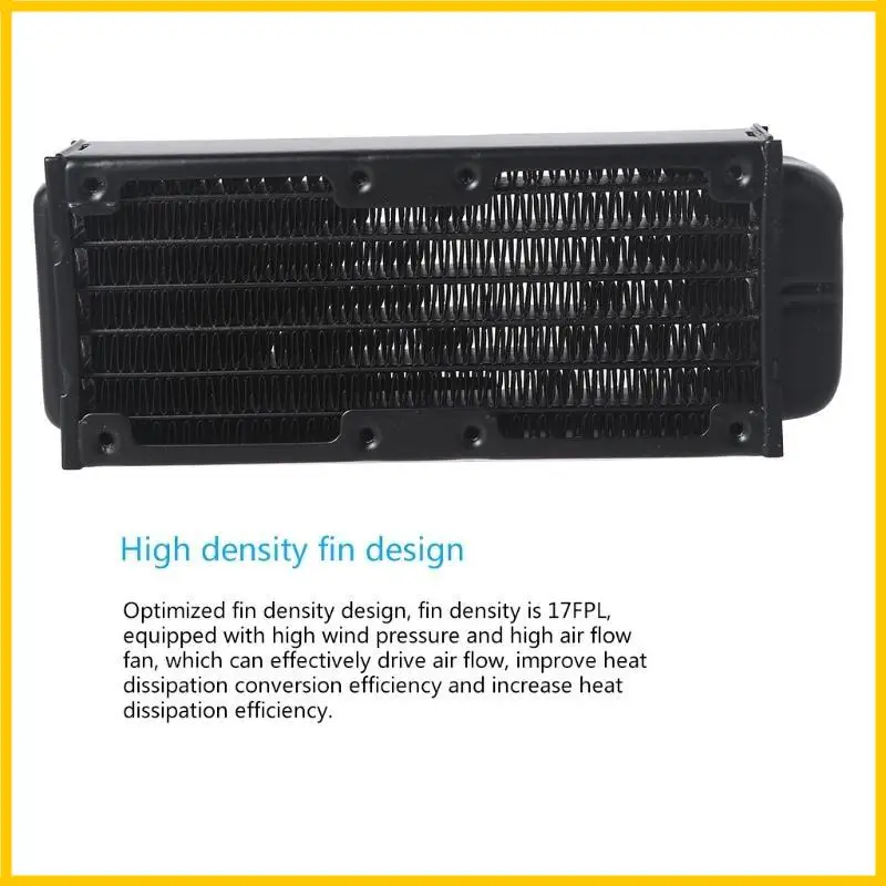 Aluminum Radiator CPU Water Cooling Heat Exchanger with 1/4 inch Thread 6 Tubes
